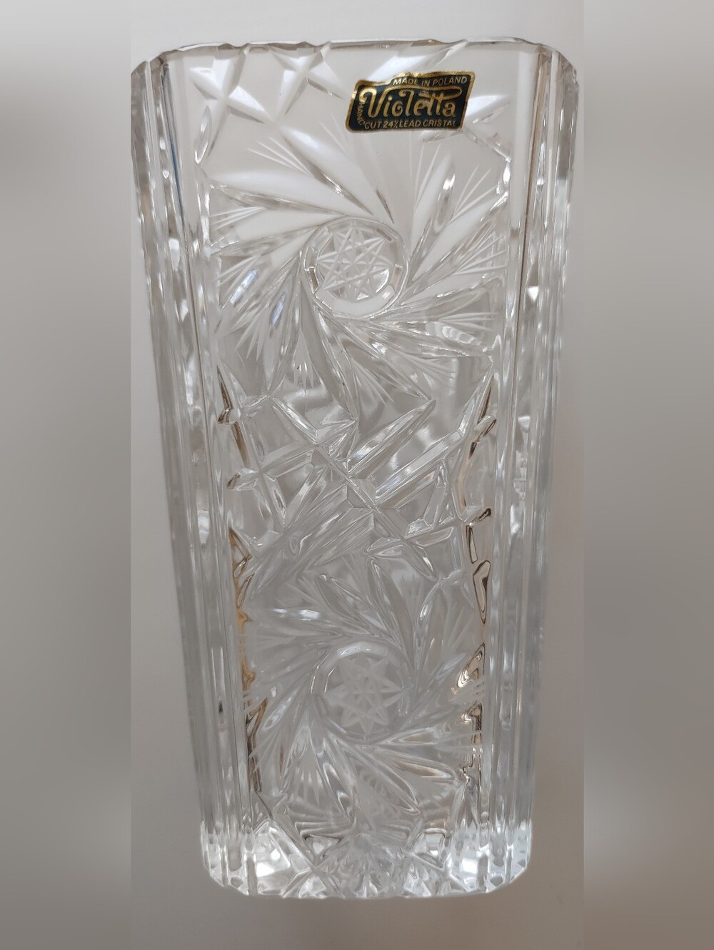 Violetta Handcut Crystal Vase